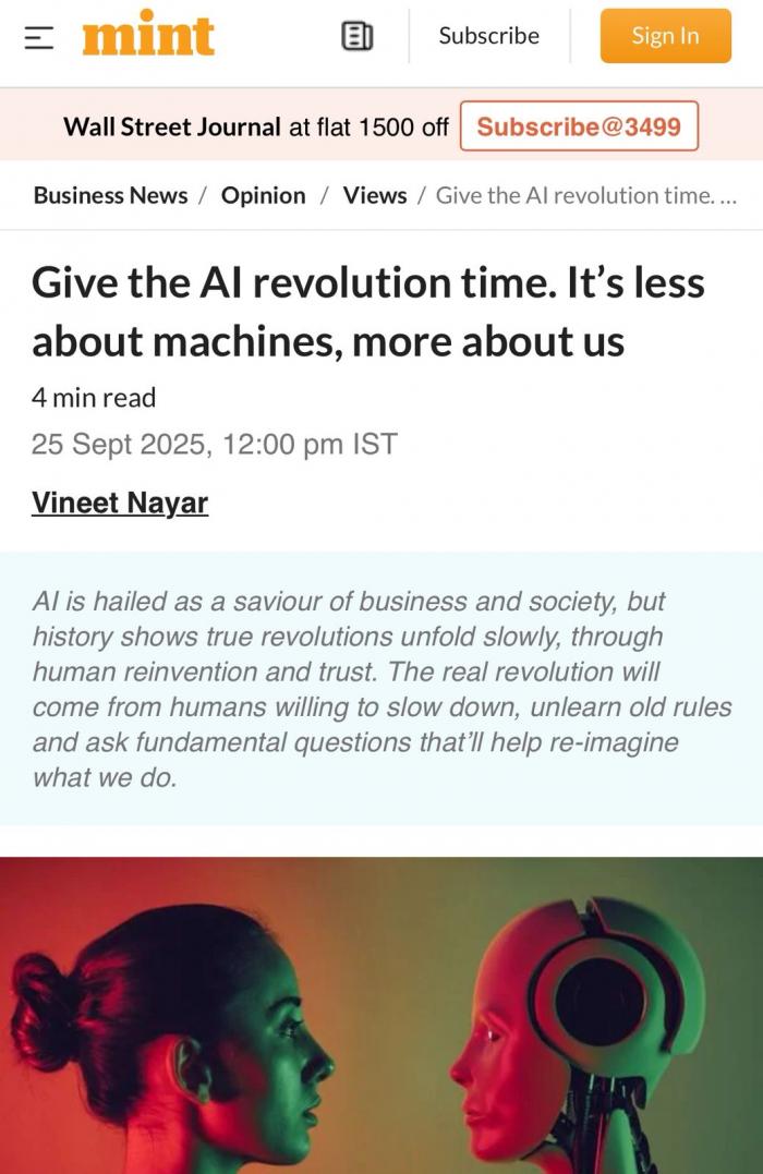 Give the AI revolution time. It’s less about machines, more about us Give the AI revolution time. It’s less about machines, more about us