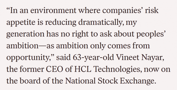 Indian tech companies are spawning an ‘ambitionless’ generation Indian tech companies are spawning an ‘ambitionless’ generation