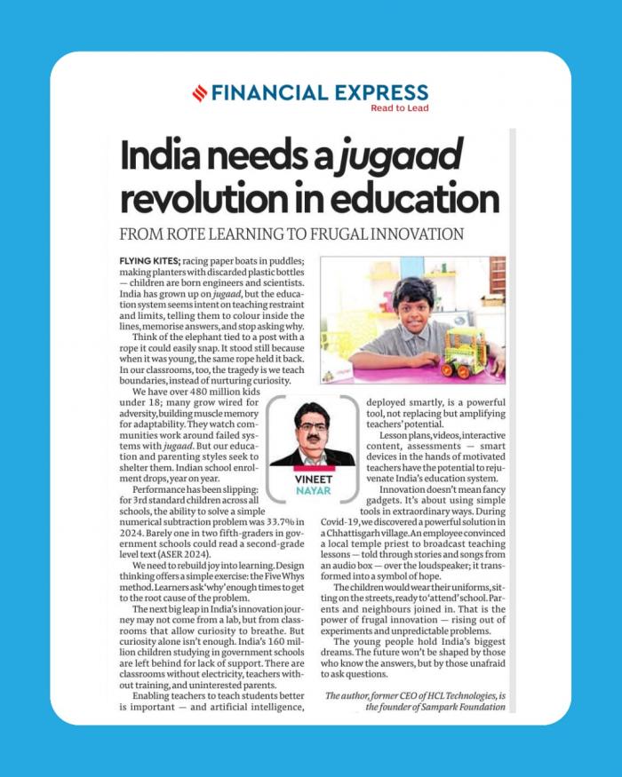 India needs a jugaad revolution in education India needs a jugaad revolution in education